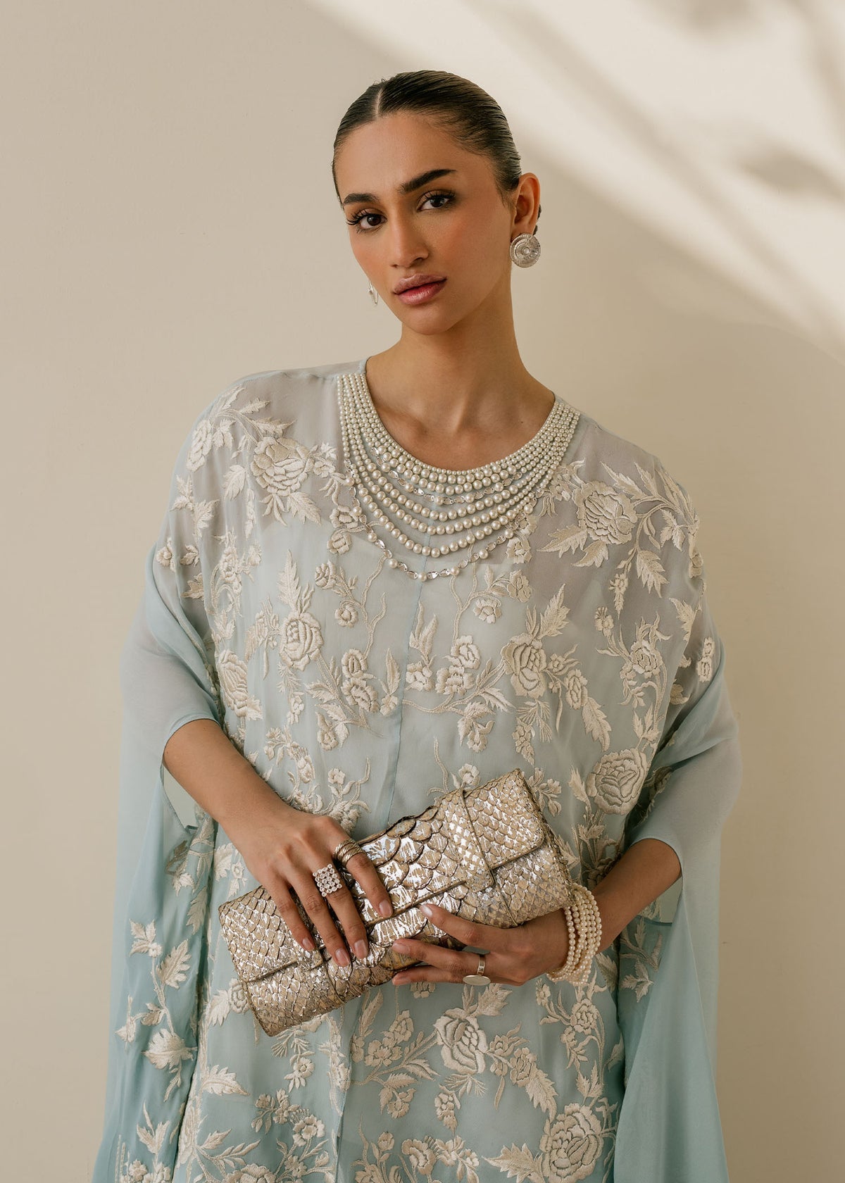 Mahgul | Samara Pret | Sea Pearl - by - Libasekhas UK - Registered Vendor of : Mahgul - 100% Original Designer Dresss