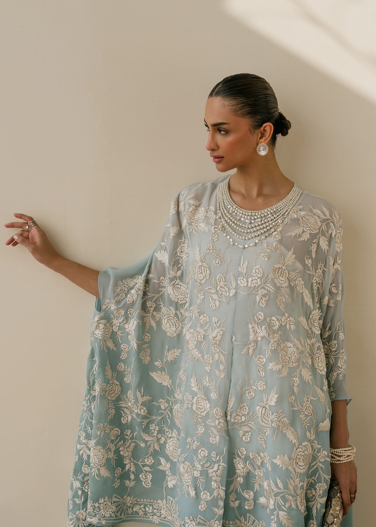 Mahgul | Samara Pret | Sea Pearl - by - Libasekhas UK - Registered Vendor of : Mahgul - 100% Original Designer Dresss