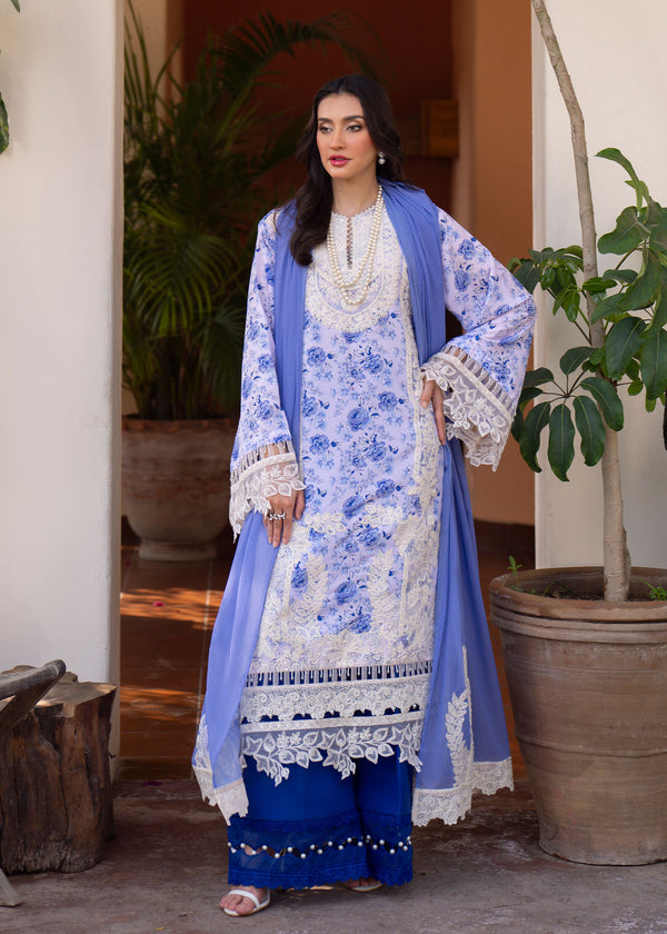 Myeesha | Lamhay Luxury Lawn 25 | Aasma - by - Libasekhas UK - Registered Vendor of : Myeesha - 100% Original Designer Dresss