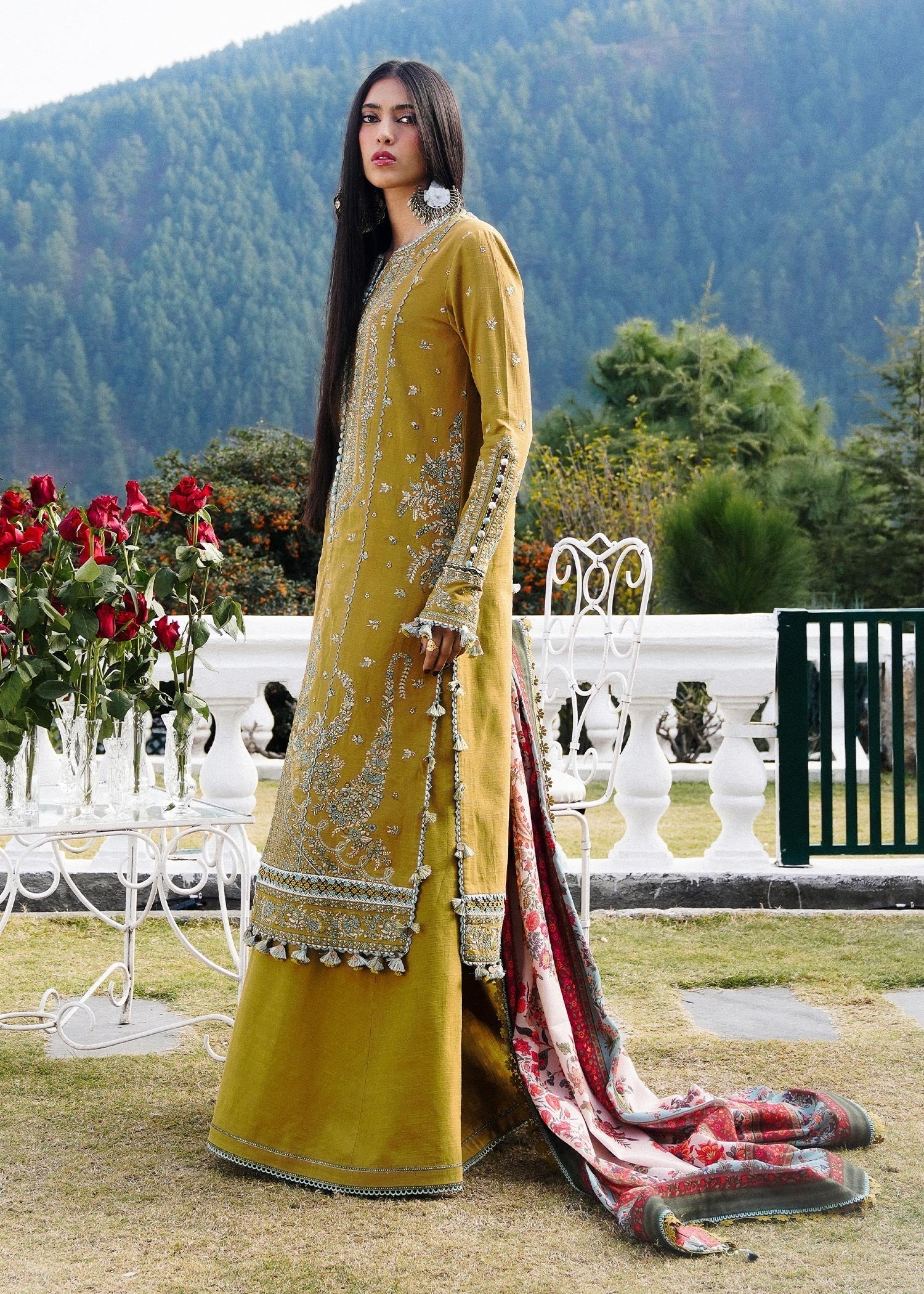 Hussain Rehar | Winter Shawl 24 | Sehr - by - Libasekhas UK - Registered Vendor of : Hussain Rehar - 100% Original Designer Dresss