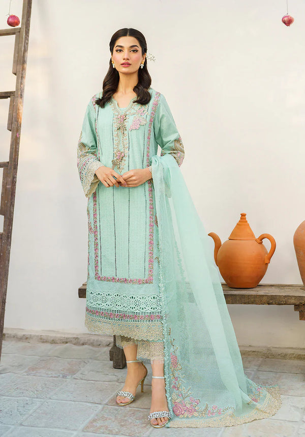 Zarqash | Belle Ame 24 | BL 006 Aqua Blue - by - Libasekhas UK - Registered Vendor of : Zarqash - 100% Original Designer Dresss