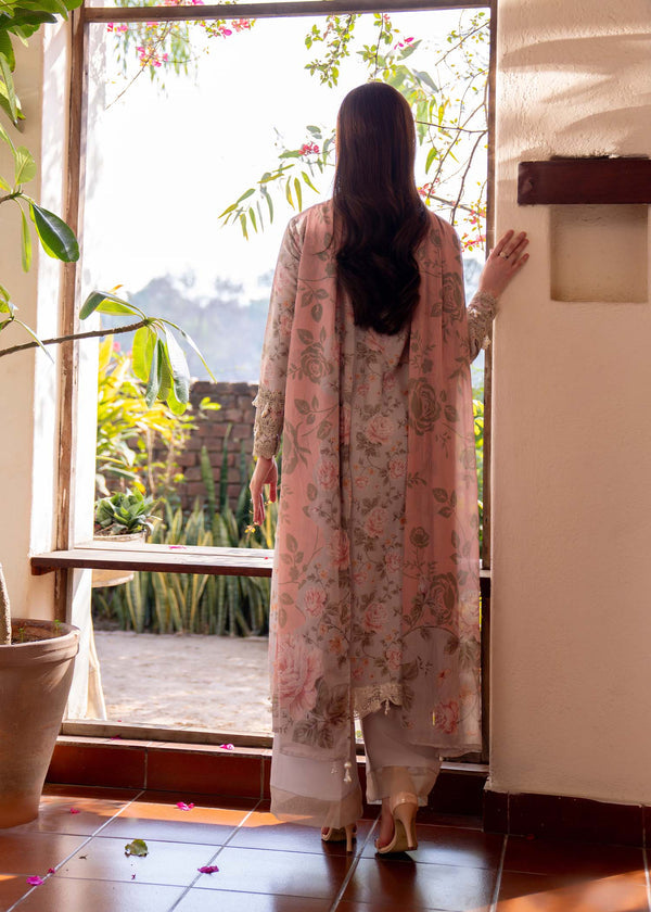 Myeesha | Lamhay Luxury Lawn 25 | Kanwal (Long Shirt) - by - Libasekhas UK - Registered Vendor of : Myeesha - 100% Original Designer Dresss