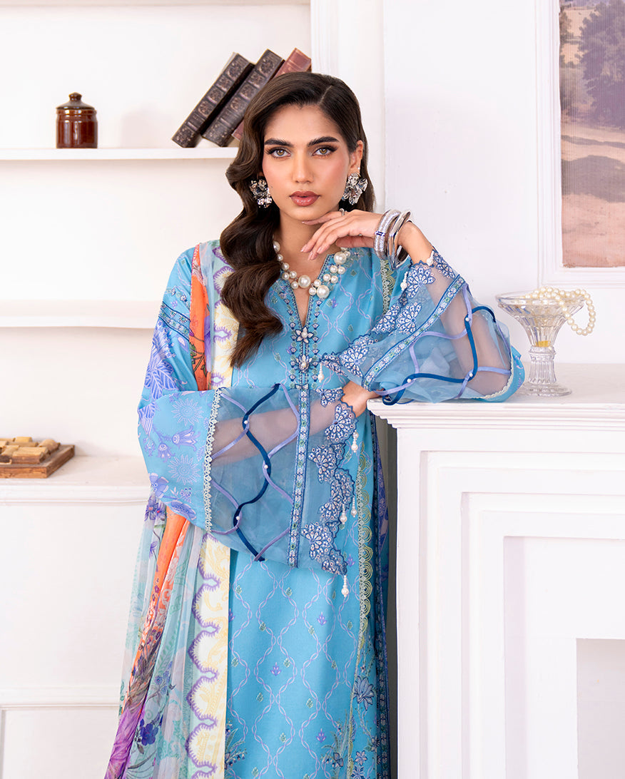 Roheenaz | Aezel Embroidered Cambric | Miren - by Libasekhas UK - Registered Vendor of : Roheenaz - 100% Original Designer Dress