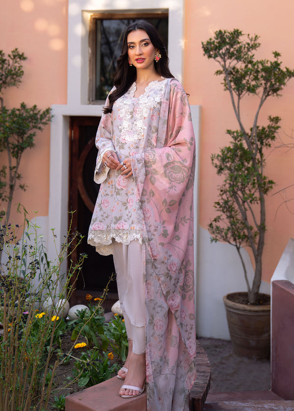 Myeesha | Lamhay Luxury Lawn 25 | Kanwal (Short Shirt) - by - Libasekhas UK - Registered Vendor of : Myeesha - 100% Original Designer Dresss