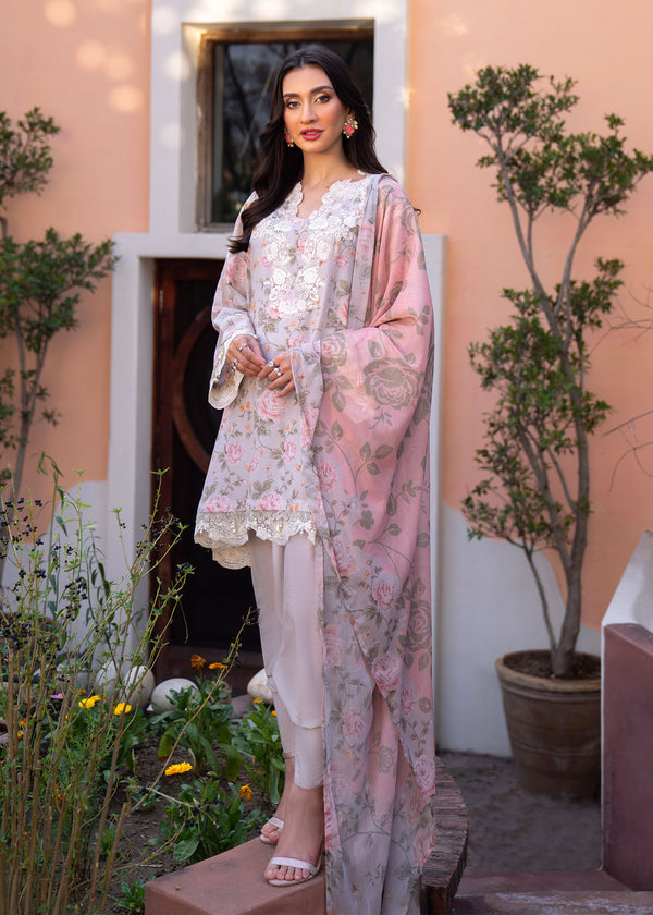 Myeesha | Lamhay Luxury Lawn 25 | Kanwal (Short Shirt) - by - Libasekhas UK - Registered Vendor of : Myeesha - 100% Original Designer Dresss