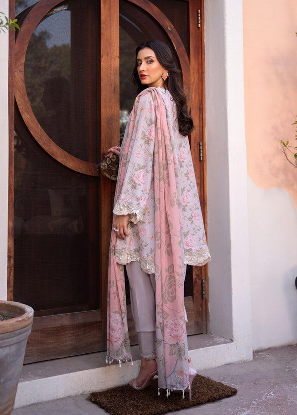 Myeesha | Lamhay Luxury Lawn 25 | Kanwal (Short Shirt) - by - Libasekhas UK - Registered Vendor of : Myeesha - 100% Original Designer Dresss