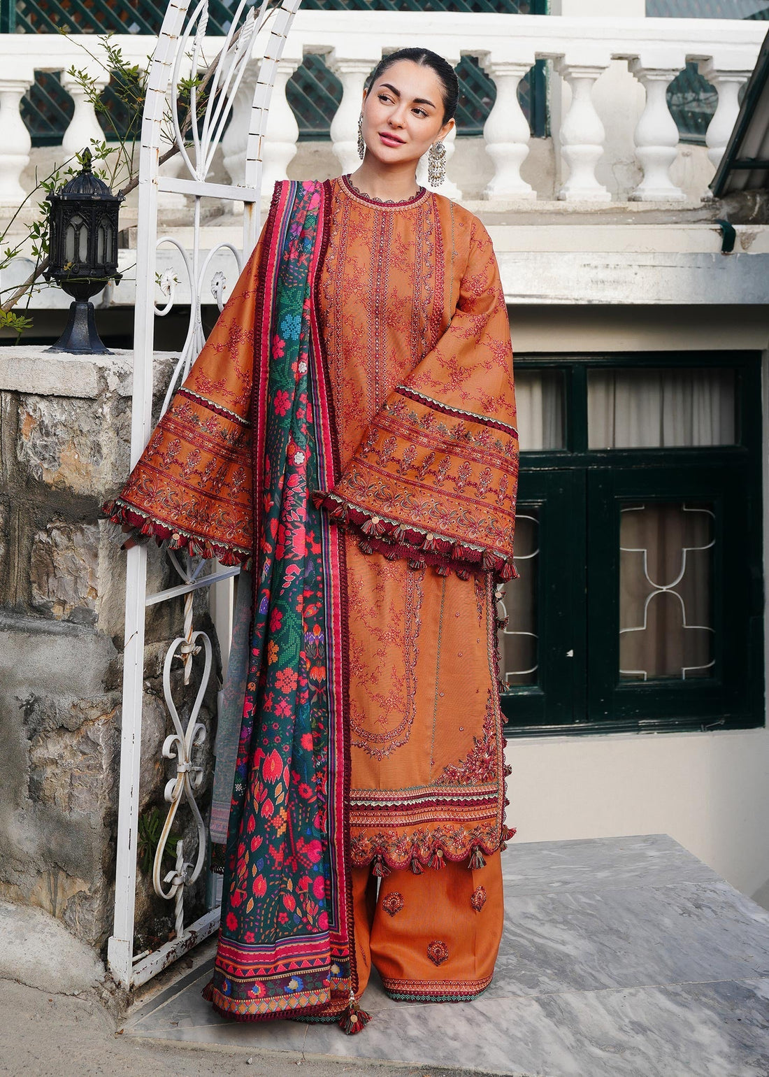Hussain Rehar | Winter Shawl 24 | Tamar - by - Libasekhas UK - Registered Vendor of : Hussain Rehar - 100% Original Designer Dresss