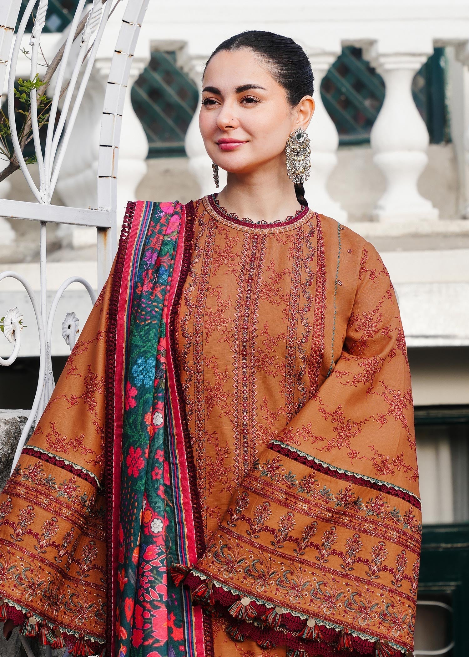 Hussain Rehar | Winter Shawl 24 | Tamar - by - Libasekhas UK - Registered Vendor of : Hussain Rehar - 100% Original Designer Dresss