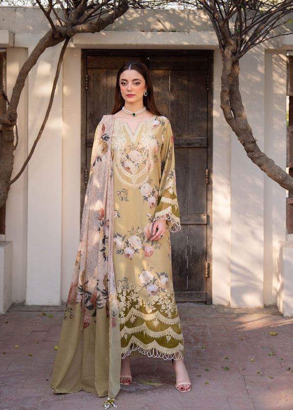 Myeesha | Lamhay Luxury Lawn 25 | Zarnish - by - Libasekhas UK - Registered Vendor of : Myeesha - 100% Original Designer Dresss