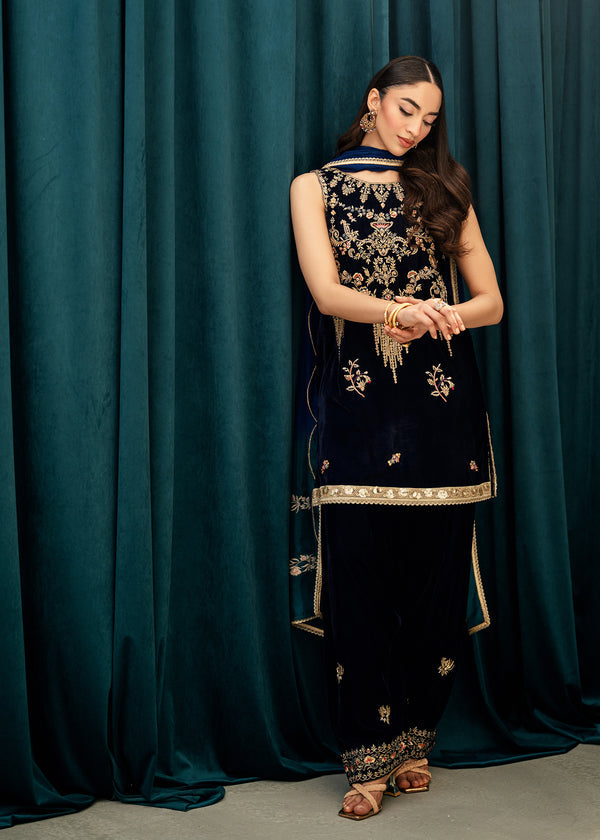 Umsha | Velvet Code | Sapphire Hour - by Libasekhas UK - Registered Vendor of : Umsha - 100% Original Designer Dress