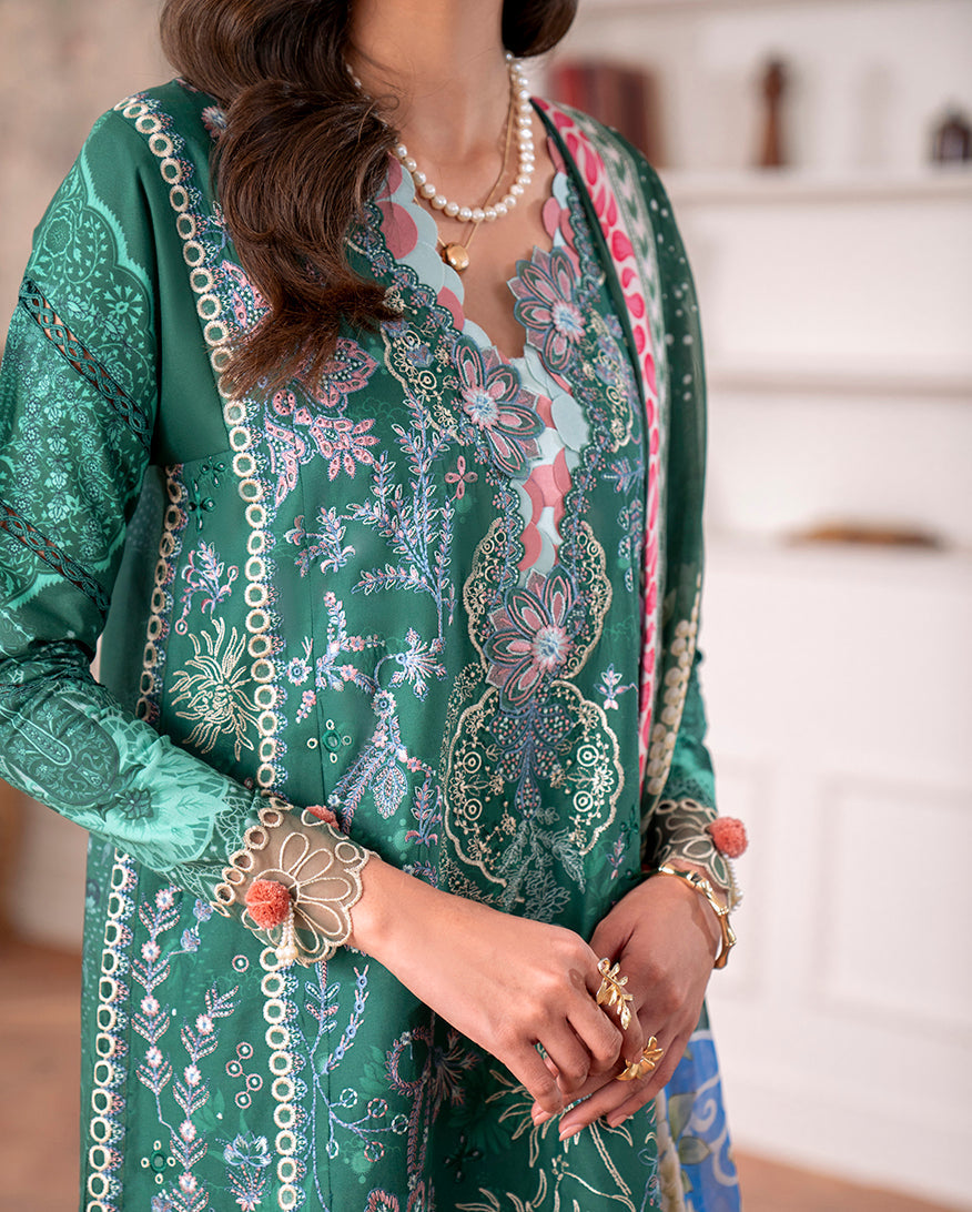 Roheenaz | Aezel Embroidered Cambric | Maham - by Libasekhas UK - Registered Vendor of : Roheenaz - 100% Original Designer Dress