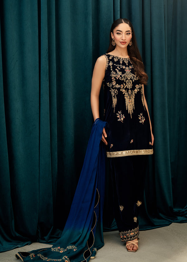 Umsha | Velvet Code | Sapphire Hour - by Libasekhas UK - Registered Vendor of : Umsha - 100% Original Designer Dress