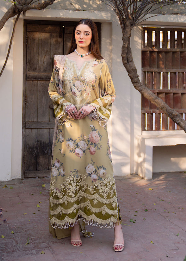 Myeesha | Lamhay Luxury Lawn 25 | Zarnish - by - Libasekhas UK - Registered Vendor of : Myeesha - 100% Original Designer Dresss