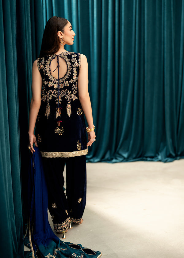 Umsha | Velvet Code | Sapphire Hour - by Libasekhas UK - Registered Vendor of : Umsha - 100% Original Designer Dress