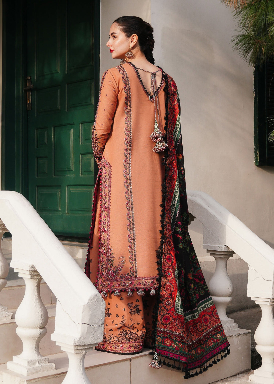 Hussain Rehar | Winter Shawl 24 | Sahira - by - Libasekhas UK - Registered Vendor of : Hussain Rehar - 100% Original Designer Dresss