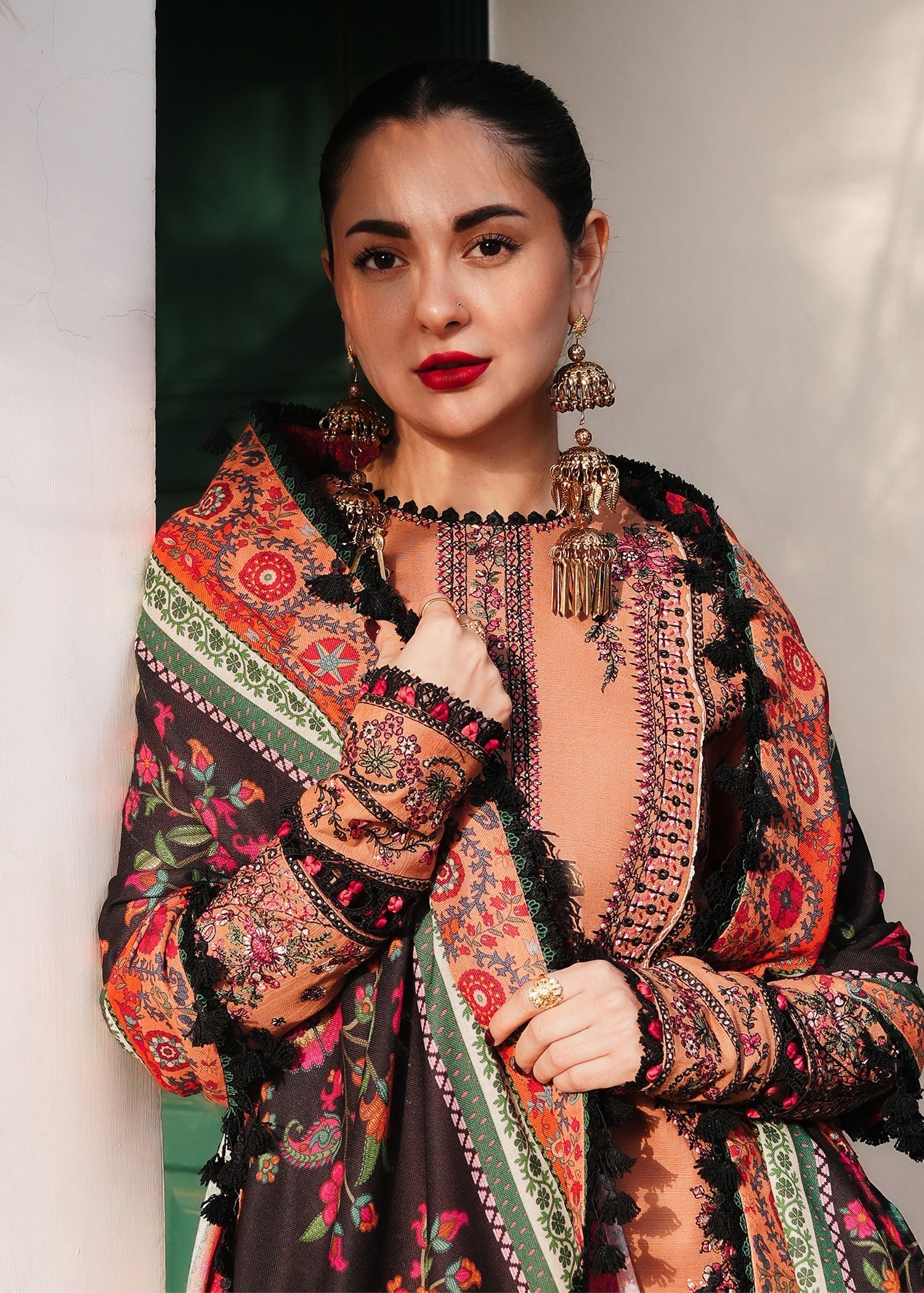 Hussain Rehar | Winter Shawl 24 | Sahira - by - Libasekhas UK - Registered Vendor of : Hussain Rehar - 100% Original Designer Dresss