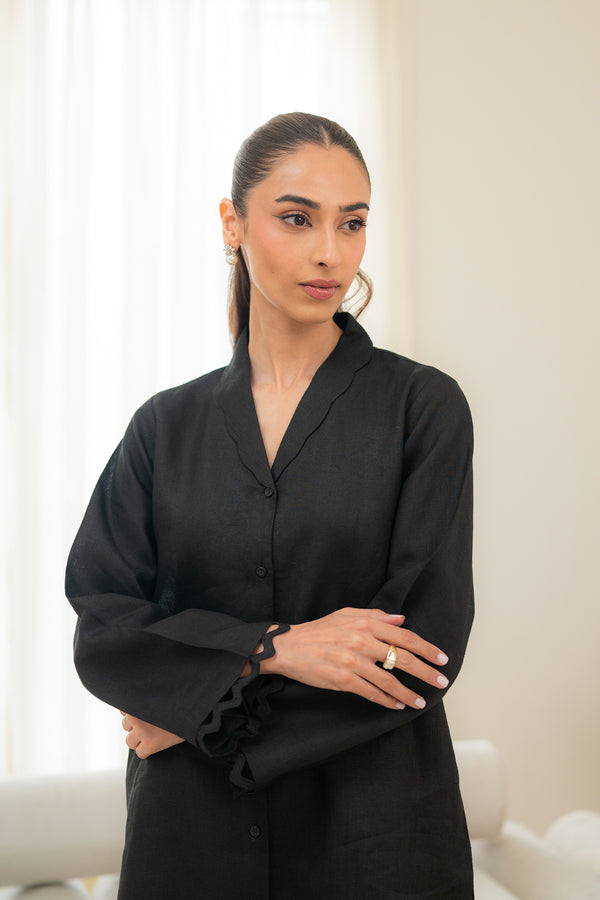 Sahar | Pre Essential Emb Edit | Moonlit Black - by Libasekhas UK - Registered Vendor of : Sahar - 100% Original Designer Dress
