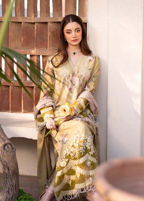 Myeesha | Lamhay Luxury Lawn 25 | Zarnish - by - Libasekhas UK - Registered Vendor of : Myeesha - 100% Original Designer Dresss