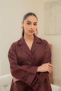 Sahar | Pre Essential Emb Edit | Cherry Noir - by Libasekhas UK - Registered Vendor of : Sahar - 100% Original Designer Dress