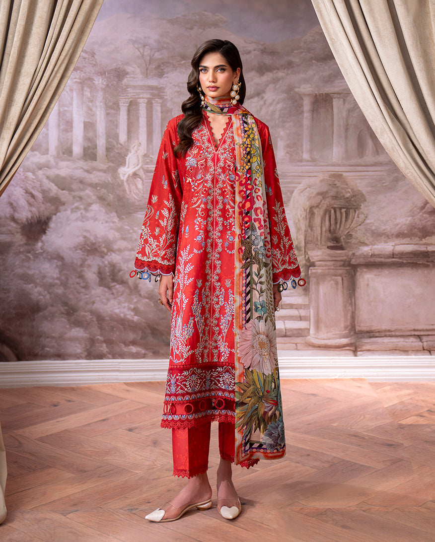 Roheenaz | Aezel Embroidered Cambric | Lyrah - by Libasekhas UK - Registered Vendor of : Roheenaz - 100% Original Designer Dress