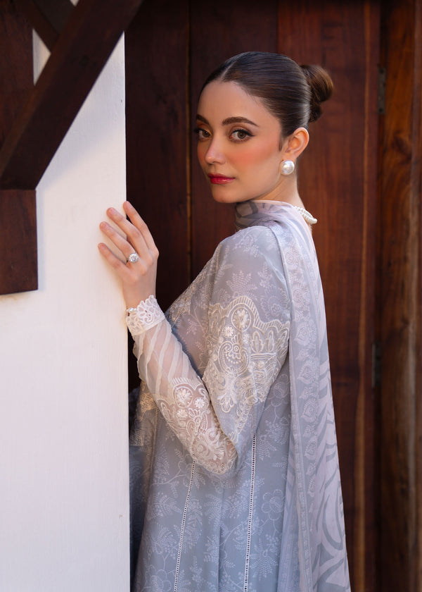 Myeesha | Lamhay Luxury Lawn 25 | Aabroo - by - Libasekhas UK - Registered Vendor of : Myeesha - 100% Original Designer Dresss