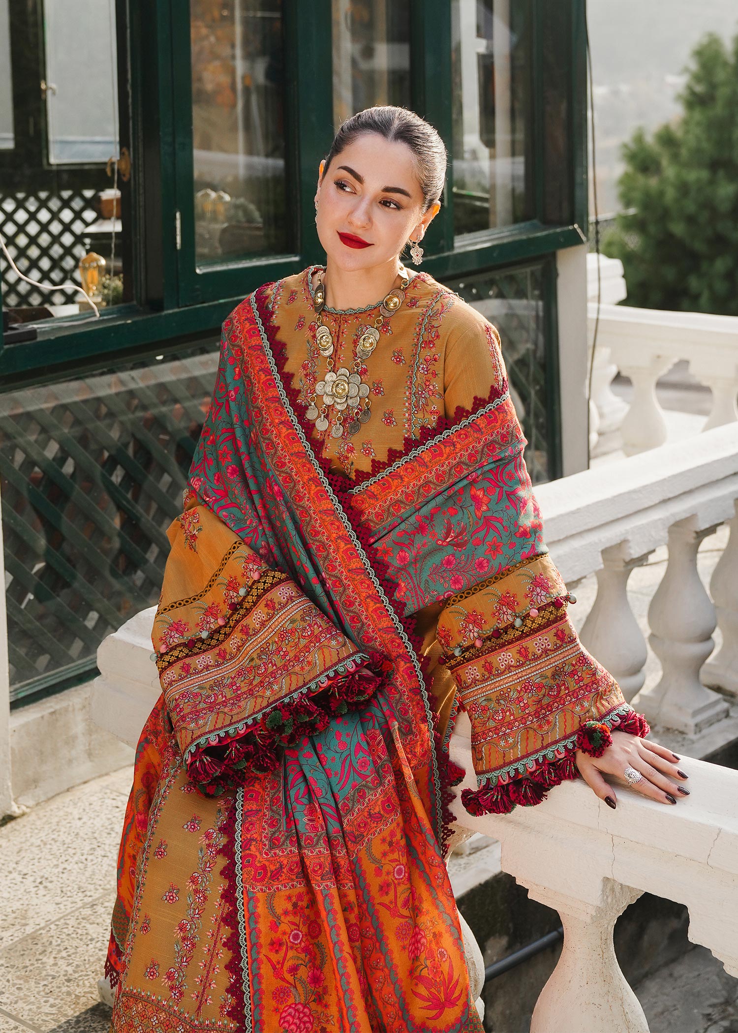 Hussain Rehar | Winter Shawl 24 | Horain - by - Libasekhas UK - Registered Vendor of : Hussain Rehar - 100% Original Designer Dresss