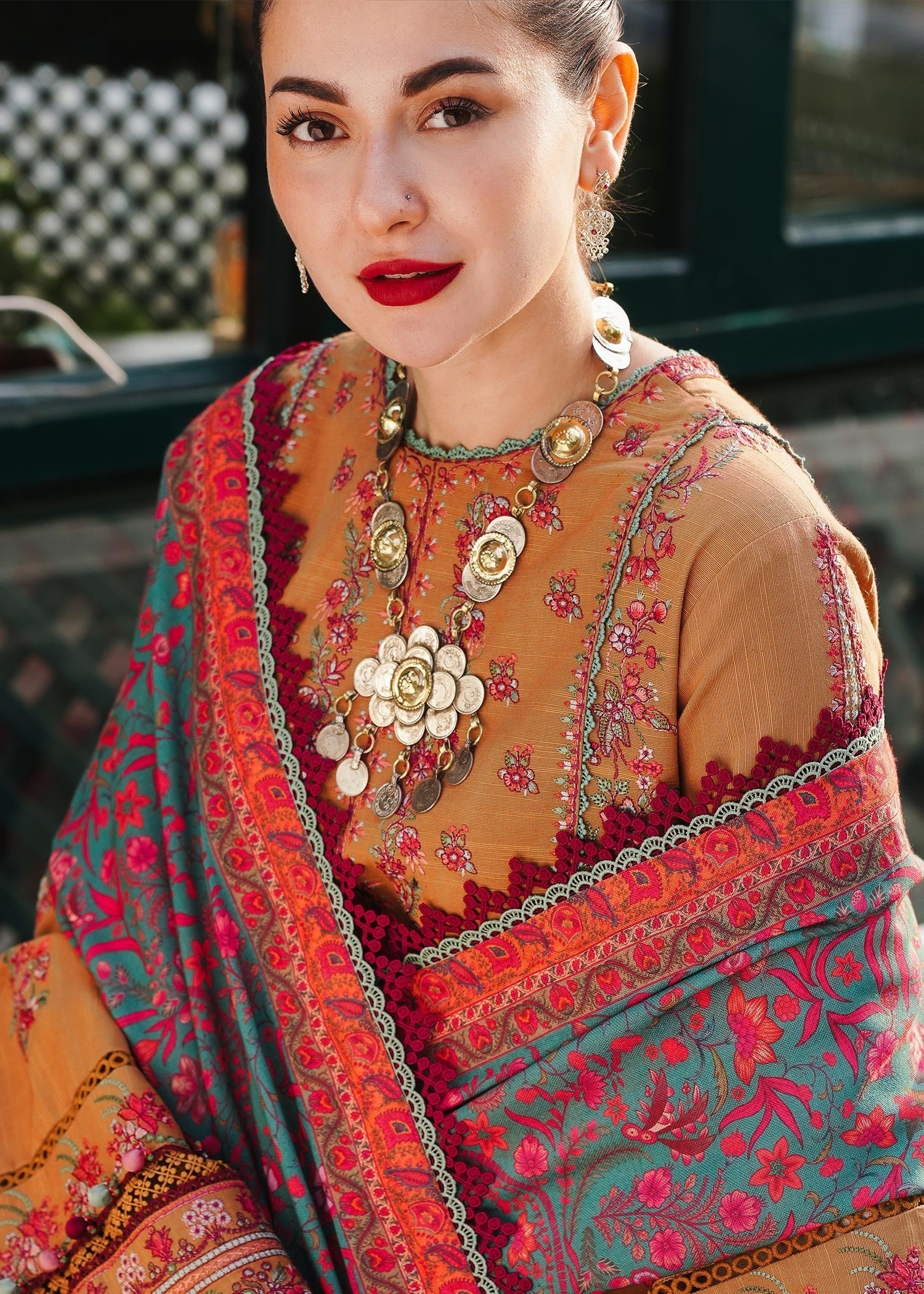 Hussain Rehar | Winter Shawl 24 | Horain - by - Libasekhas UK - Registered Vendor of : Hussain Rehar - 100% Original Designer Dresss