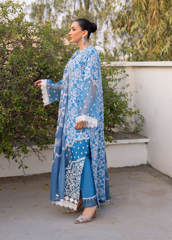 Myeesha | Lamhay Luxury Lawn 25 | Zarposh - by - Libasekhas UK - Registered Vendor of : Myeesha - 100% Original Designer Dresss