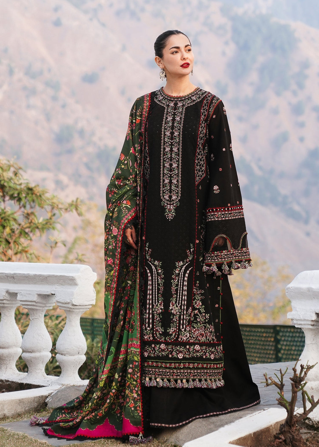 Hussain Rehar | Winter Shawl 24 | Zobia - by - Libasekhas UK - Registered Vendor of : Hussain Rehar - 100% Original Designer Dresss