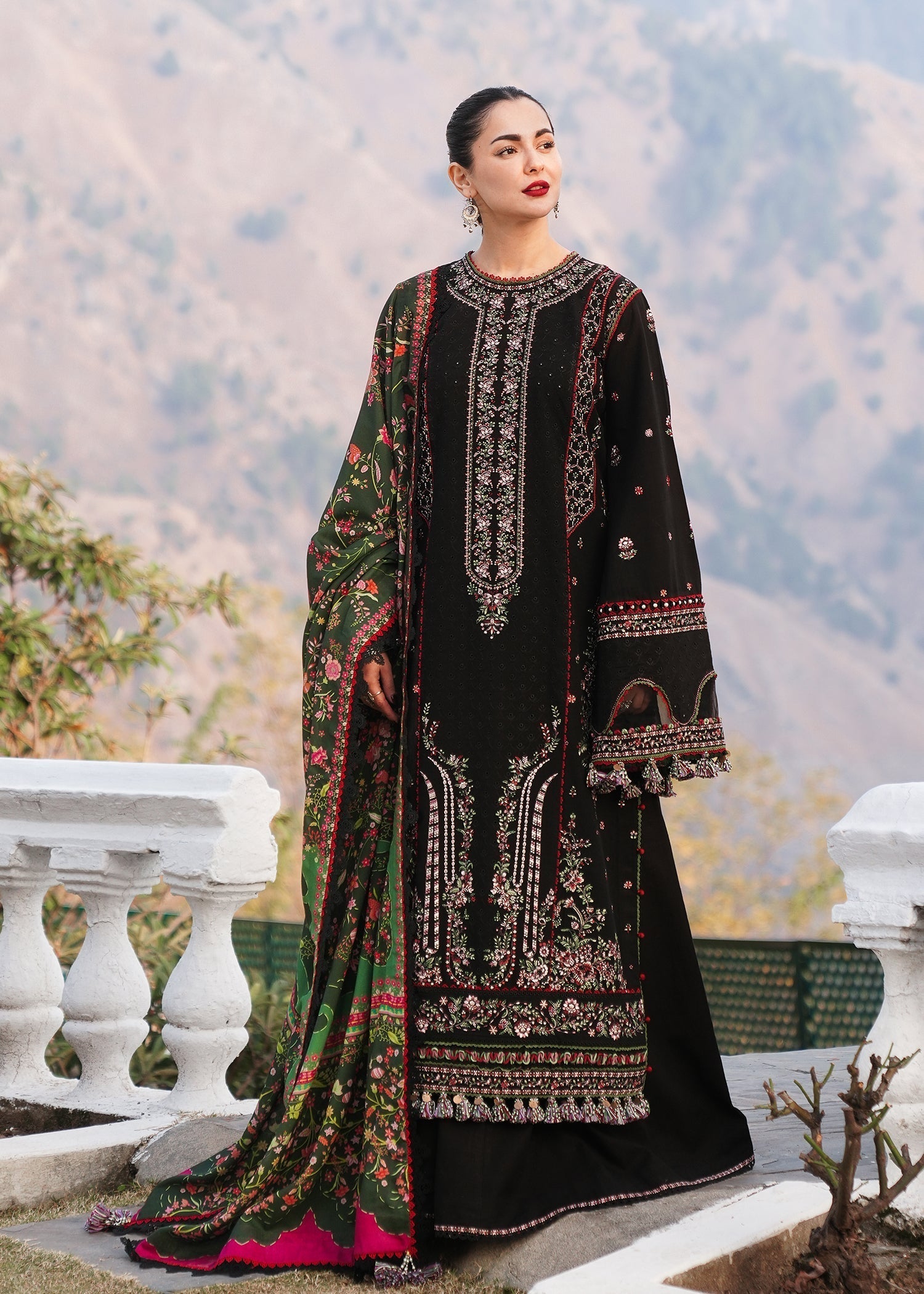 Hussain Rehar | Winter Shawl 24 | Zobia - by - Libasekhas UK - Registered Vendor of : Hussain Rehar - 100% Original Designer Dresss