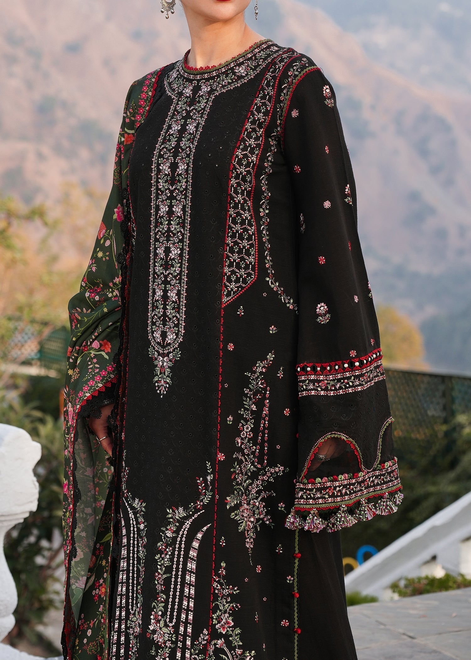 Hussain Rehar | Winter Shawl 24 | Zobia - by - Libasekhas UK - Registered Vendor of : Hussain Rehar - 100% Original Designer Dresss