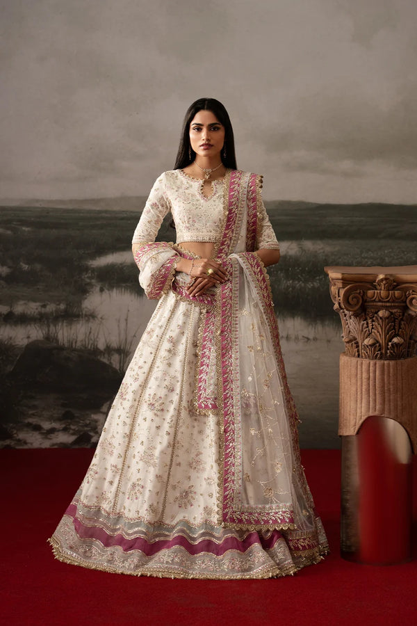 Afrozeh | AURE | Ivory White Lehnga Choli-Parure