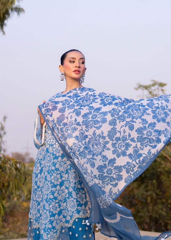 Myeesha | Lamhay Luxury Lawn 25 | Zarposh - by - Libasekhas UK - Registered Vendor of : Myeesha - 100% Original Designer Dresss