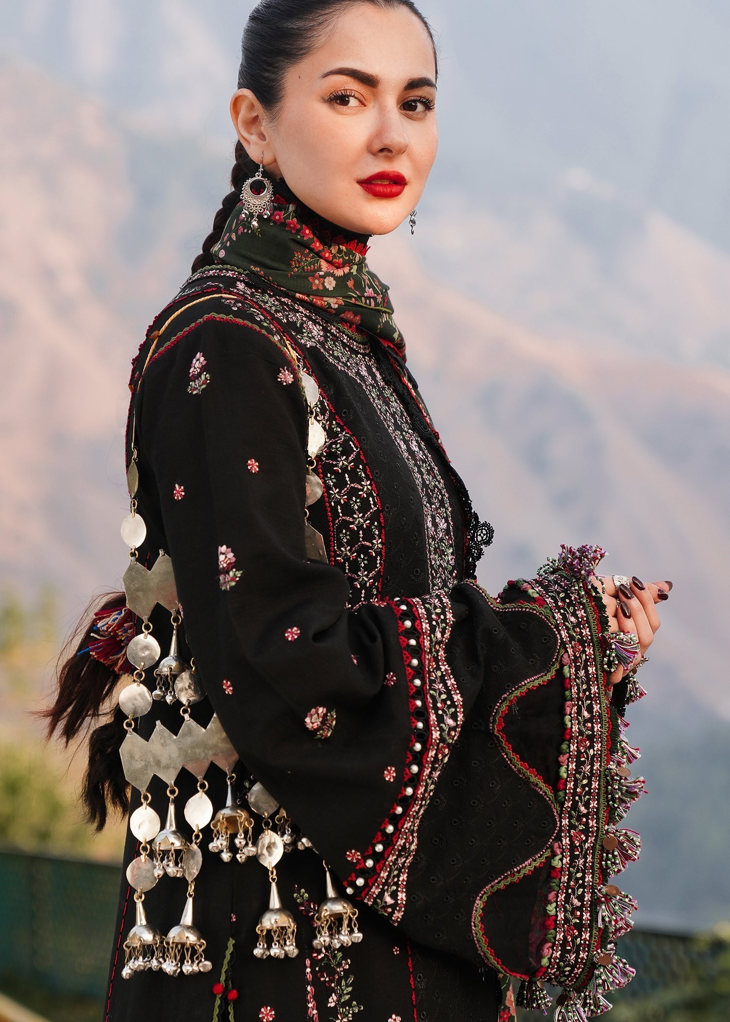 Hussain Rehar | Winter Shawl 24 | Zobia - by - Libasekhas UK - Registered Vendor of : Hussain Rehar - 100% Original Designer Dresss