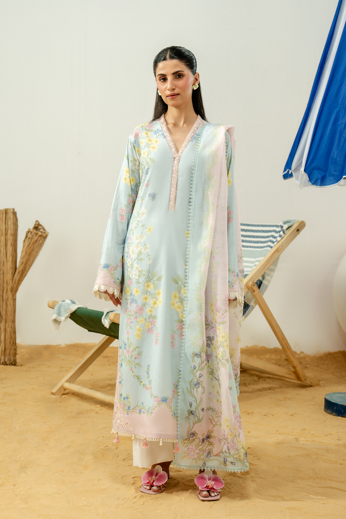 Zarposh | Sundaze Luxe Pret | Fiora - by Libasekhas UK - Registered Vendor of : Zarposh - 100% Original Designer Dress