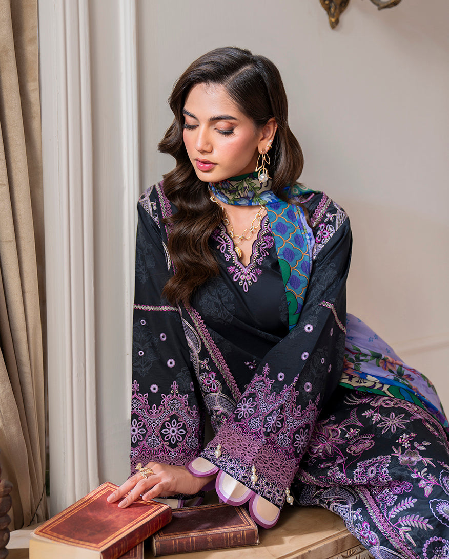Roheenaz | Aezel Embroidered Cambric | Emera - by Libasekhas UK - Registered Vendor of : Roheenaz - 100% Original Designer Dress