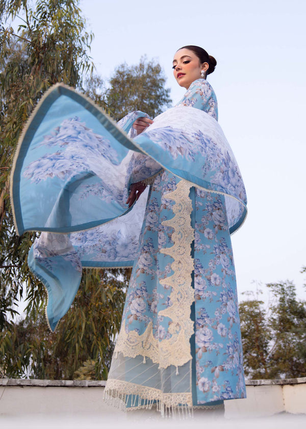 Myeesha | Lamhay Luxury Lawn 25 | Shabnam - by - Libasekhas UK - Registered Vendor of : Myeesha - 100% Original Designer Dresss