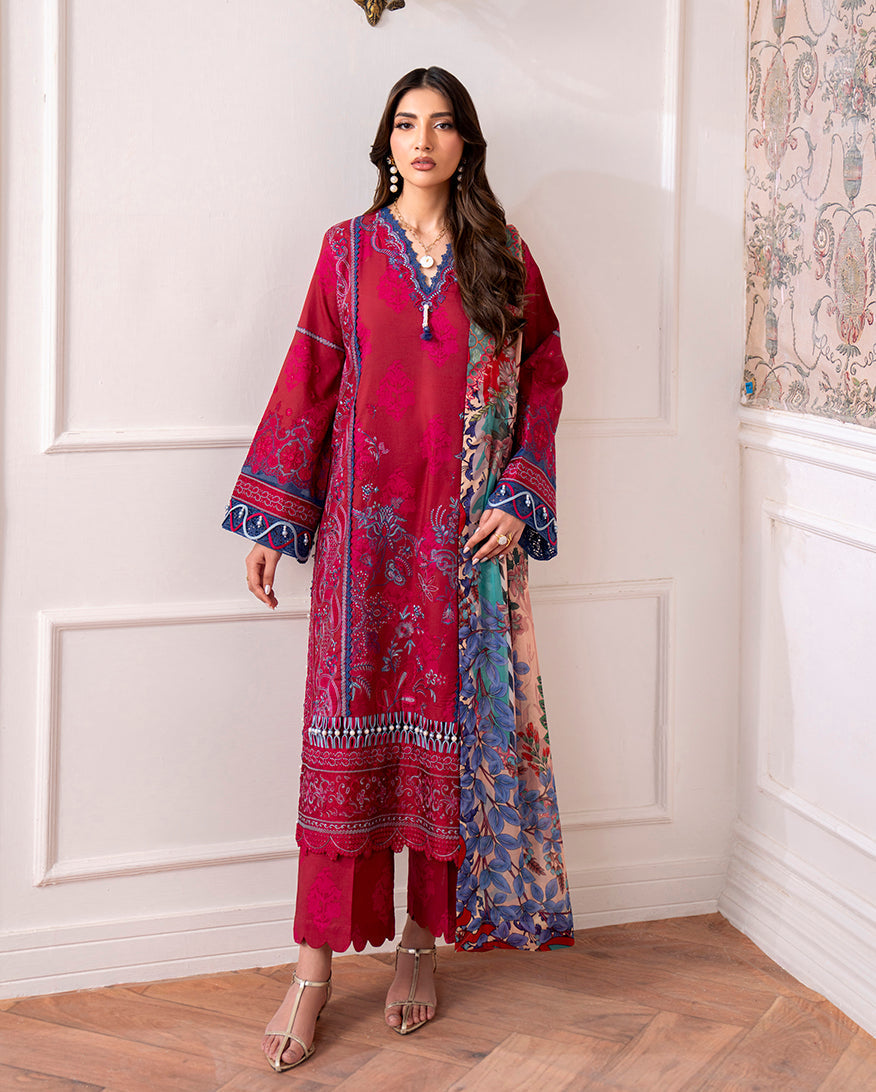 Roheenaz | Aezel Embroidered Cambric | Oriva - by Libasekhas UK - Registered Vendor of : Roheenaz - 100% Original Designer Dress