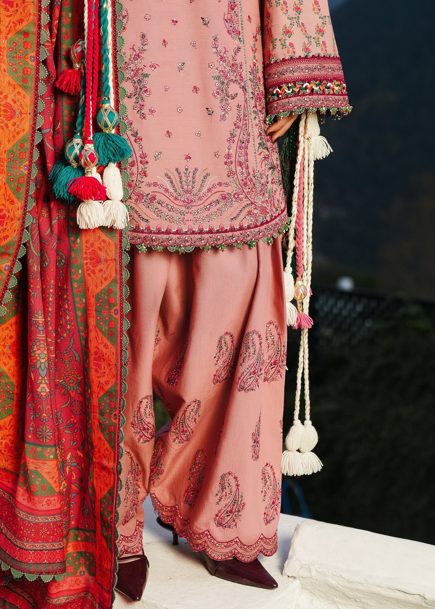 Hussain Rehar | Winter Shawl 24 | Mehr - by - Libasekhas UK - Registered Vendor of : Hussain Rehar - 100% Original Designer Dresss