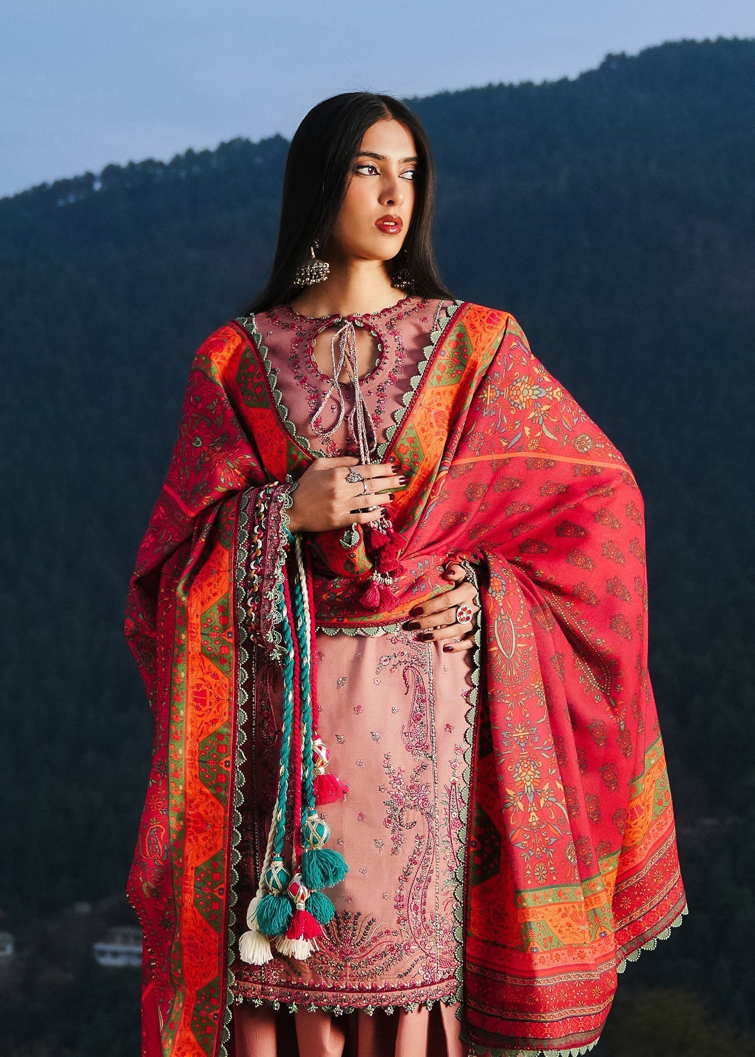 Hussain Rehar | Winter Shawl 24 | Mehr - by - Libasekhas UK - Registered Vendor of : Hussain Rehar - 100% Original Designer Dresss