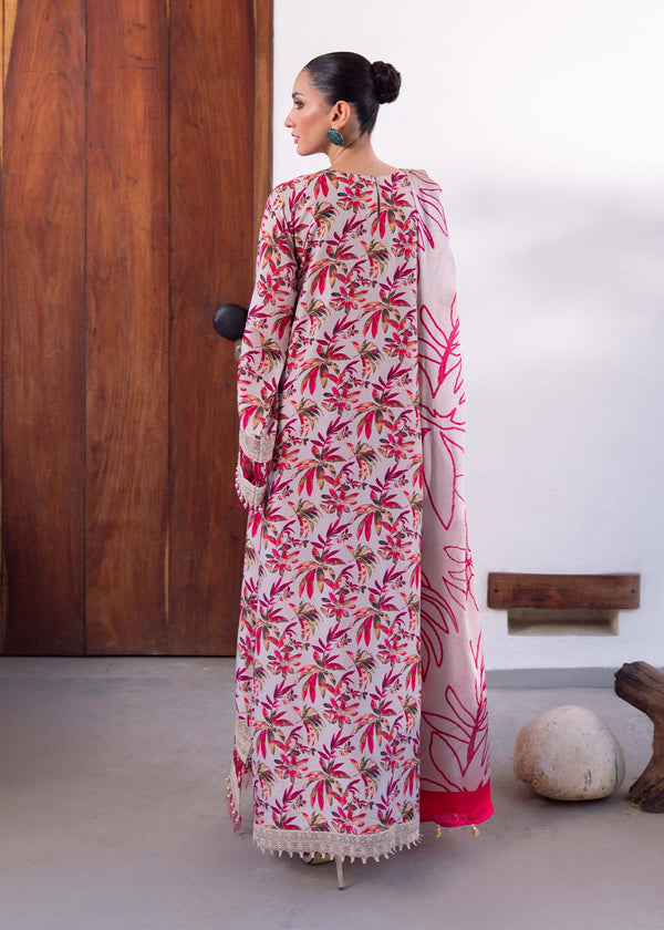 Myeesha | Lamhay Luxury Lawn 25 | Gulab - by - Libasekhas UK - Registered Vendor of : Myeesha - 100% Original Designer Dresss