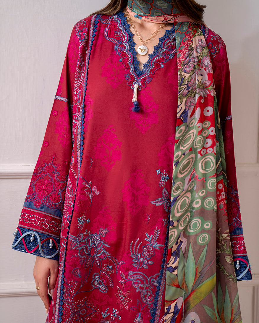 Roheenaz | Aezel Embroidered Cambric | Oriva - by Libasekhas UK - Registered Vendor of : Roheenaz - 100% Original Designer Dress