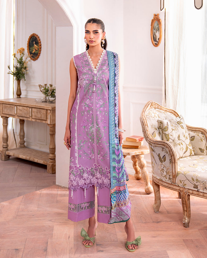 Roheenaz | Aezel Embroidered Cambric | Laila - by Libasekhas UK - Registered Vendor of : Roheenaz - 100% Original Designer Dress