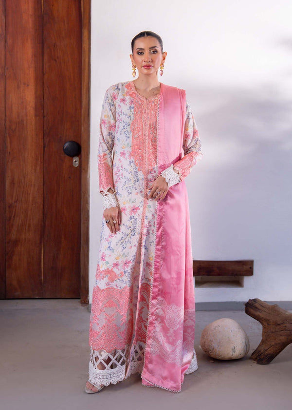 Myeesha | Lamhay Luxury Lawn 25 | Nazneen - by - Libasekhas UK - Registered Vendor of : Myeesha - 100% Original Designer Dresss