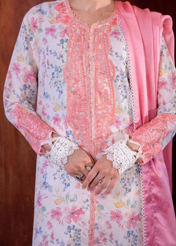 Myeesha | Lamhay Luxury Lawn 25 | Nazneen - by - Libasekhas UK - Registered Vendor of : Myeesha - 100% Original Designer Dresss