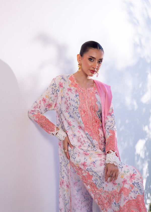 Myeesha | Lamhay Luxury Lawn 25 | Nazneen - by - Libasekhas UK - Registered Vendor of : Myeesha - 100% Original Designer Dresss