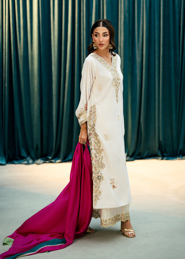 Umsha | Velvet Code | Imperial Ivory - by Libasekhas UK - Registered Vendor of : Umsha - 100% Original Designer Dress