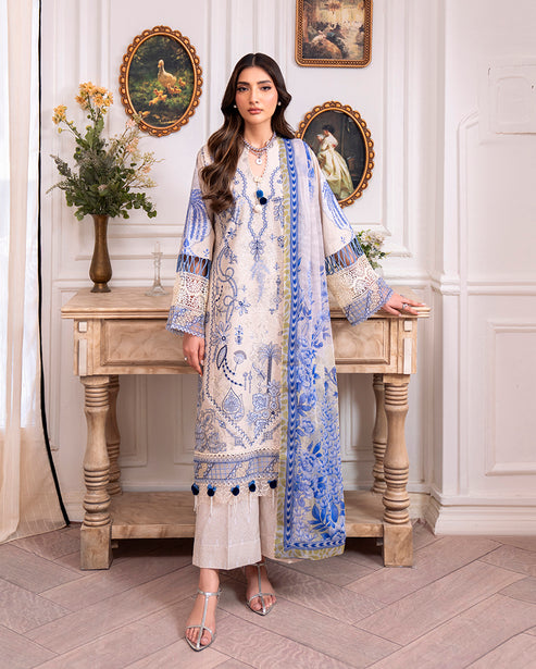 Roheenaz | Aezel Embroidered Cambric | Eleen - by Libasekhas UK - Registered Vendor of : Roheenaz - 100% Original Designer Dress