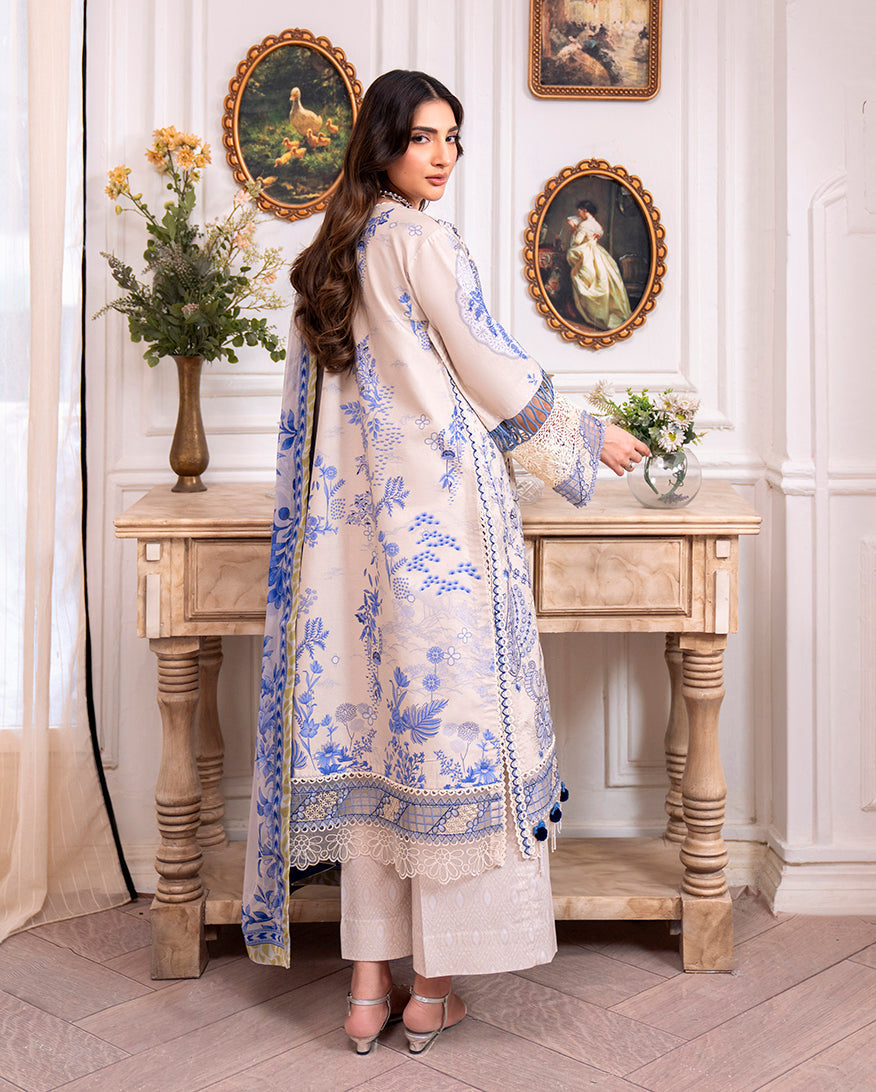 Roheenaz | Aezel Embroidered Cambric | Eleen - by Libasekhas UK - Registered Vendor of : Roheenaz - 100% Original Designer Dress