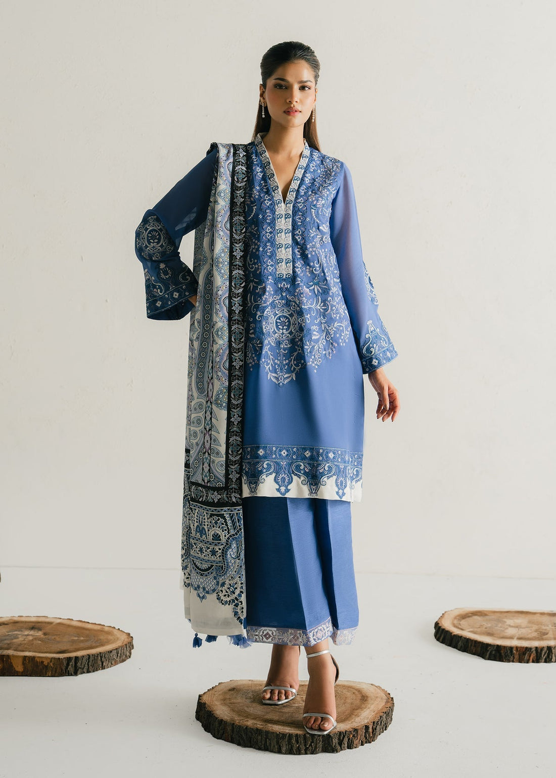Mahgul | Alea Luxury Pret | Sapphire Mist - by Libasekhas UK - Registered Vendor of : Mahgul - 100% Original Designer Dress